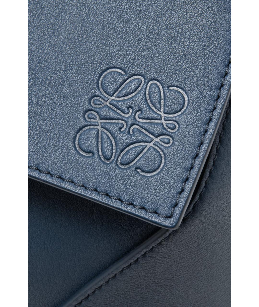 LOEWE Синяя кожаная сумка тоут, фото 7