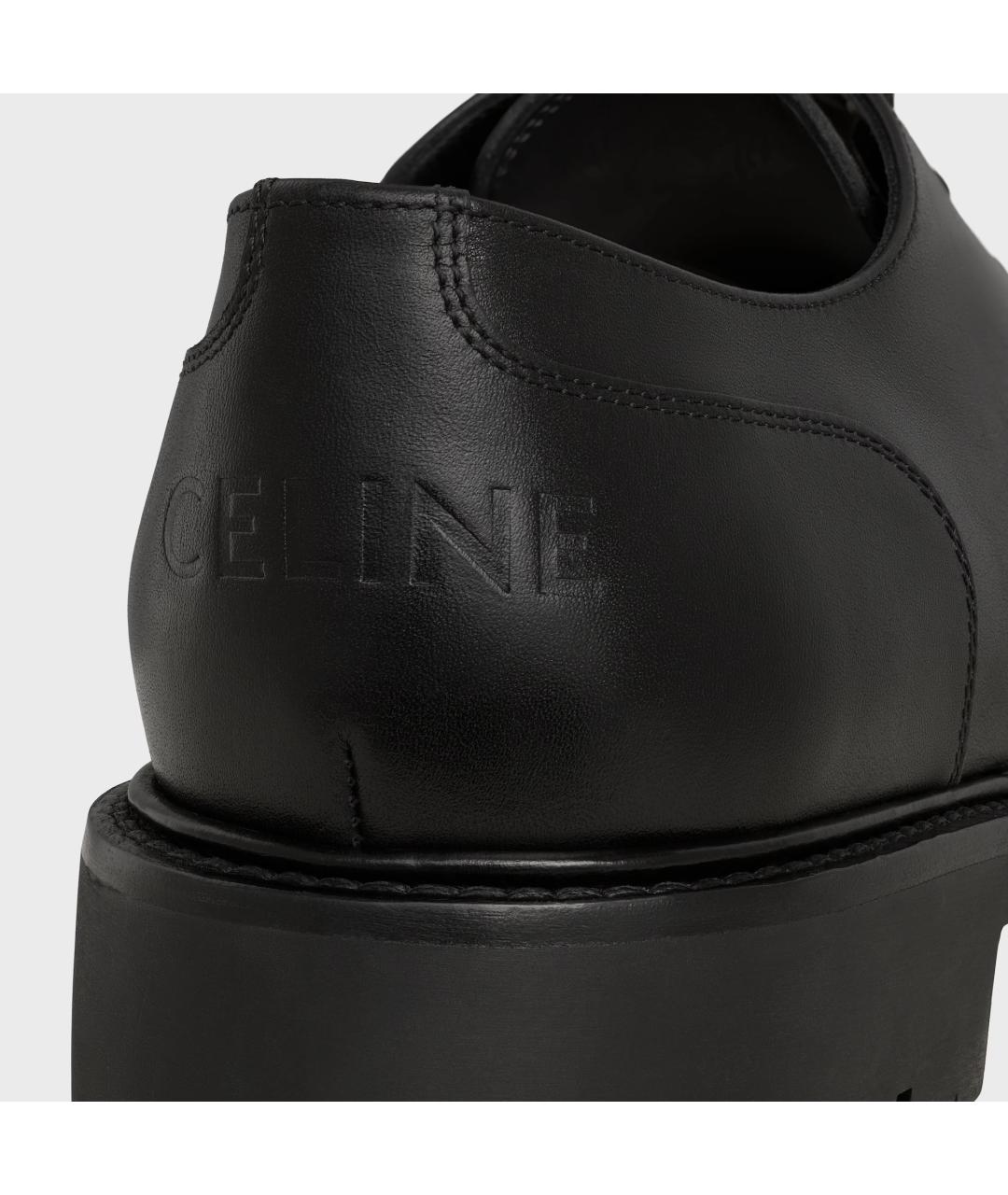 CELINE Черные кожаные низкие ботинки, фото 5