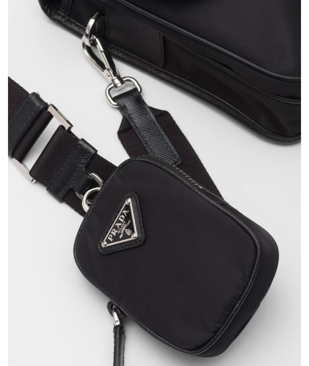 PRADA Черная тканевая сумка на плечо, фото 4