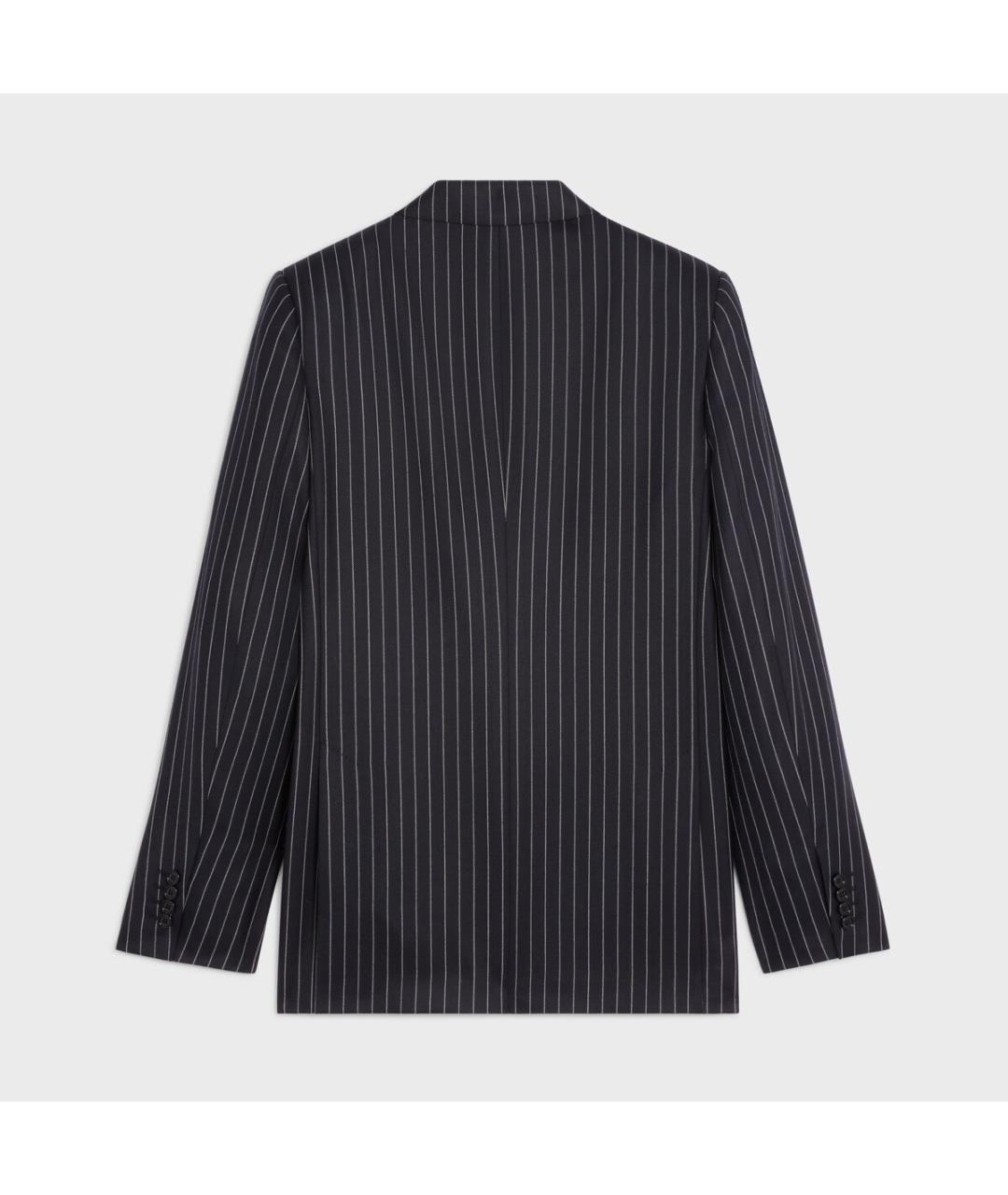 CELINE Синий шерстяной пиджак, фото 2