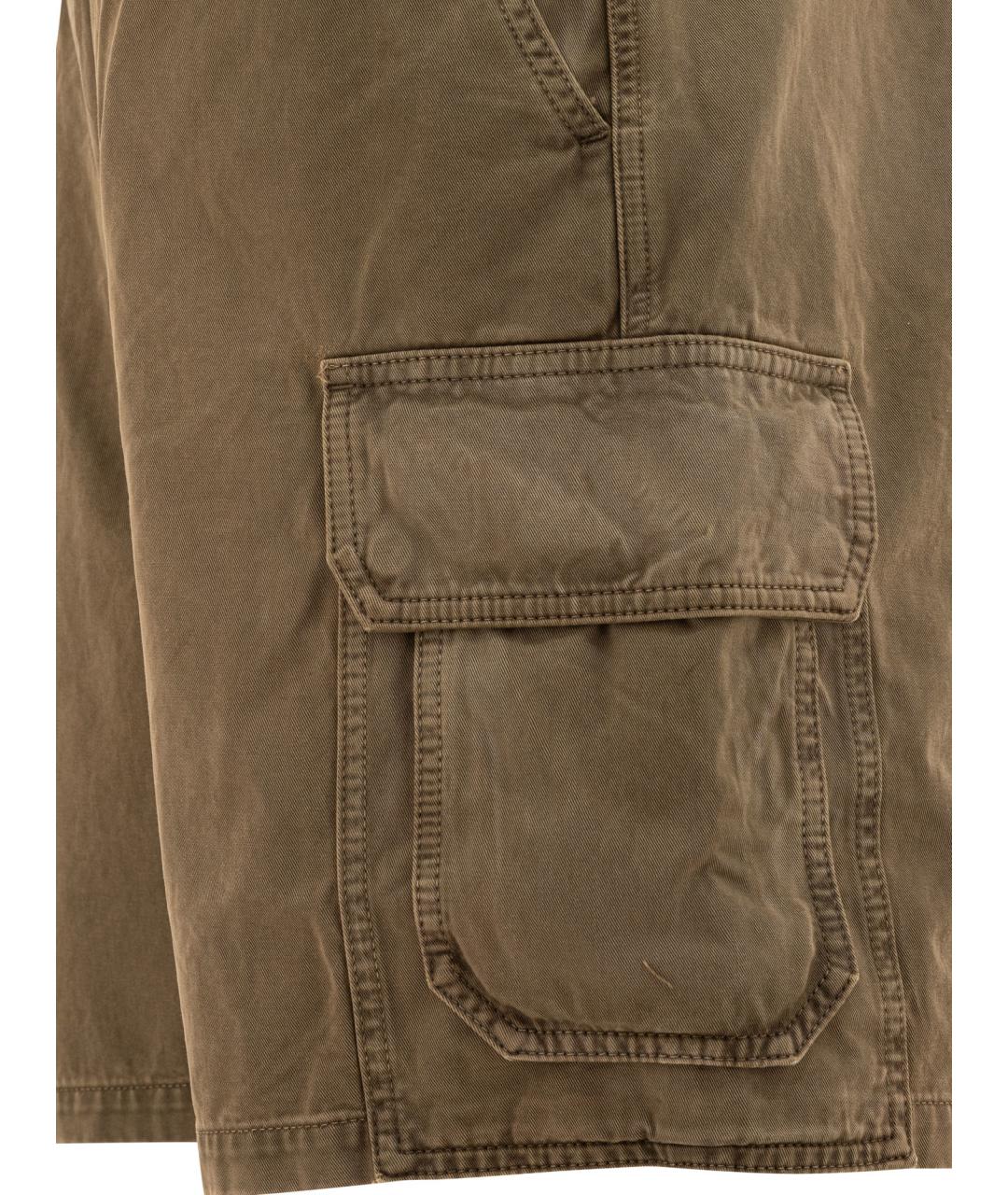 LOEWE Хаки хлопковые шорты, фото 4