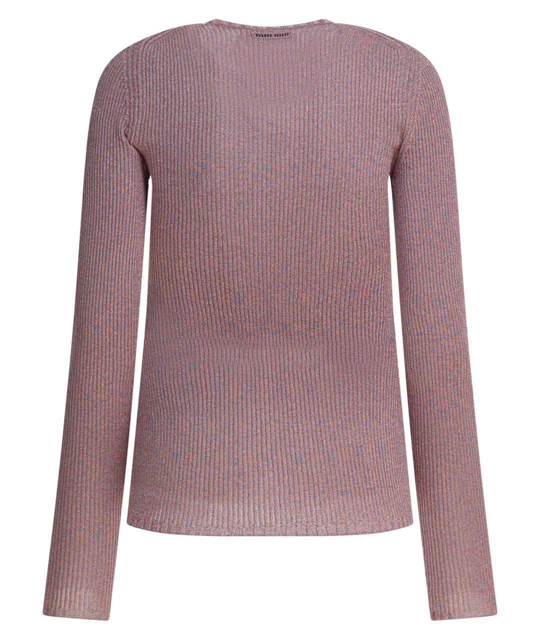 MIU MIU Розовый вискозный джемпер / свитер, фото 2