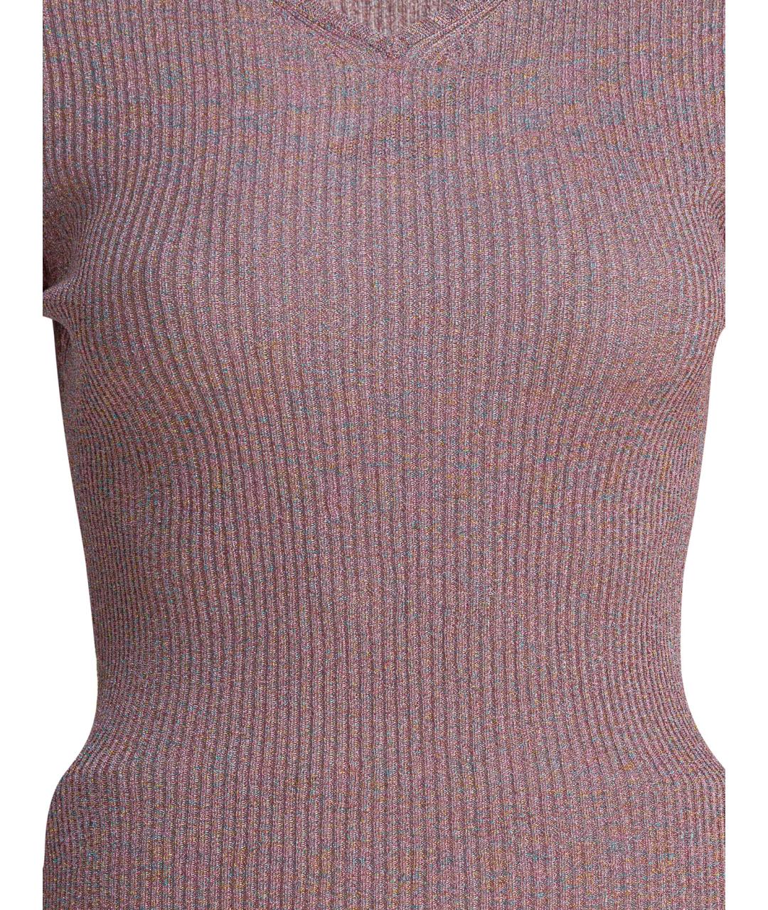 MIU MIU Розовый вискозный джемпер / свитер, фото 3