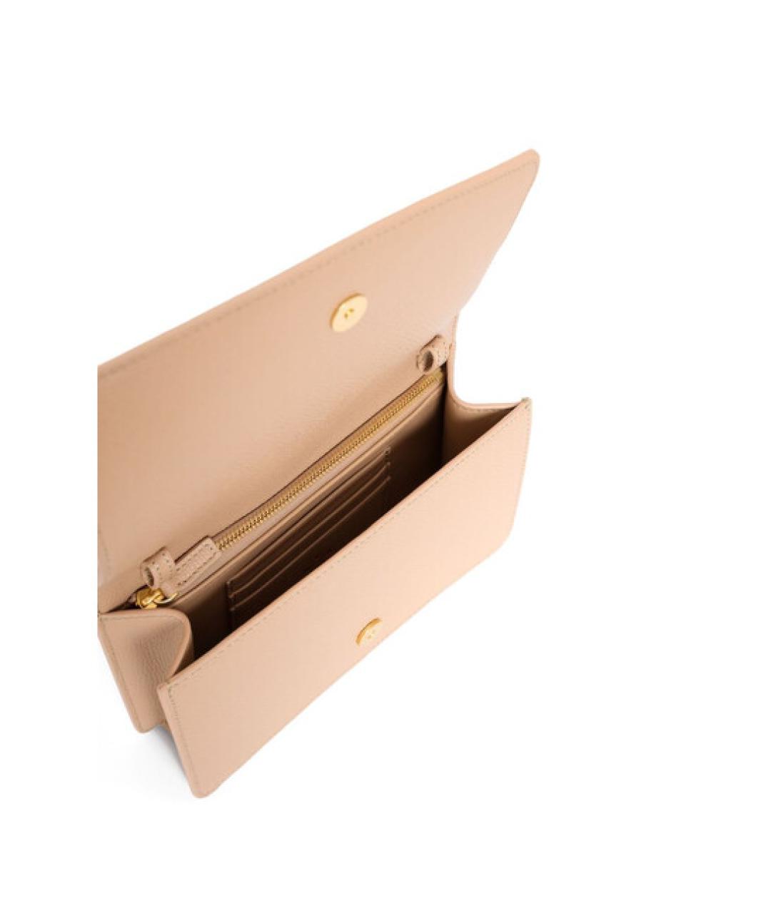 VALENTINO Розовая кожаная сумка через плечо, фото 3