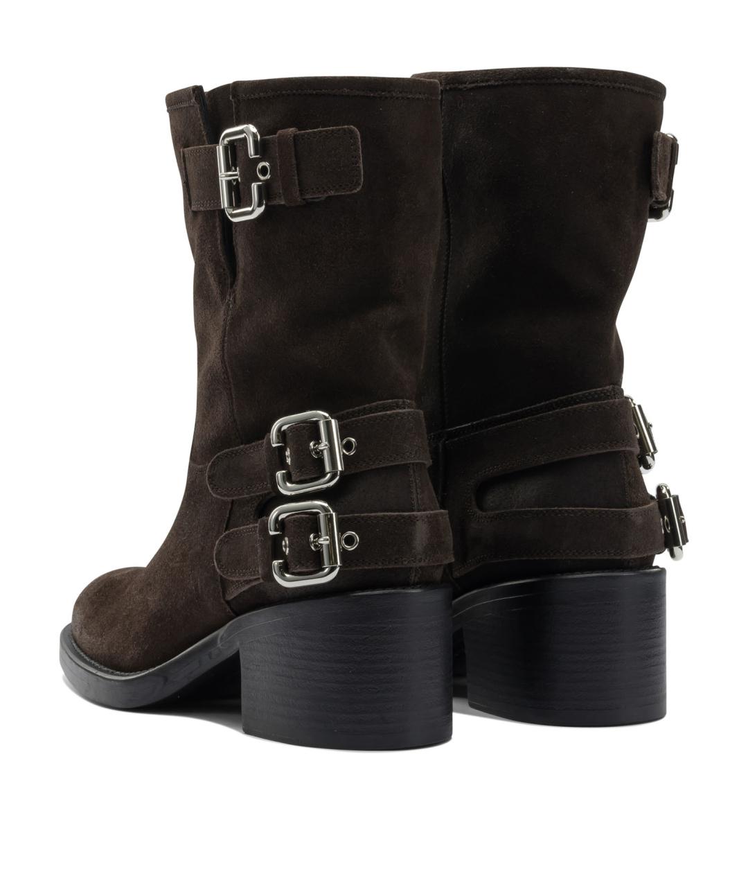 CHLOE Коричневые замшевые ботинки, фото 4