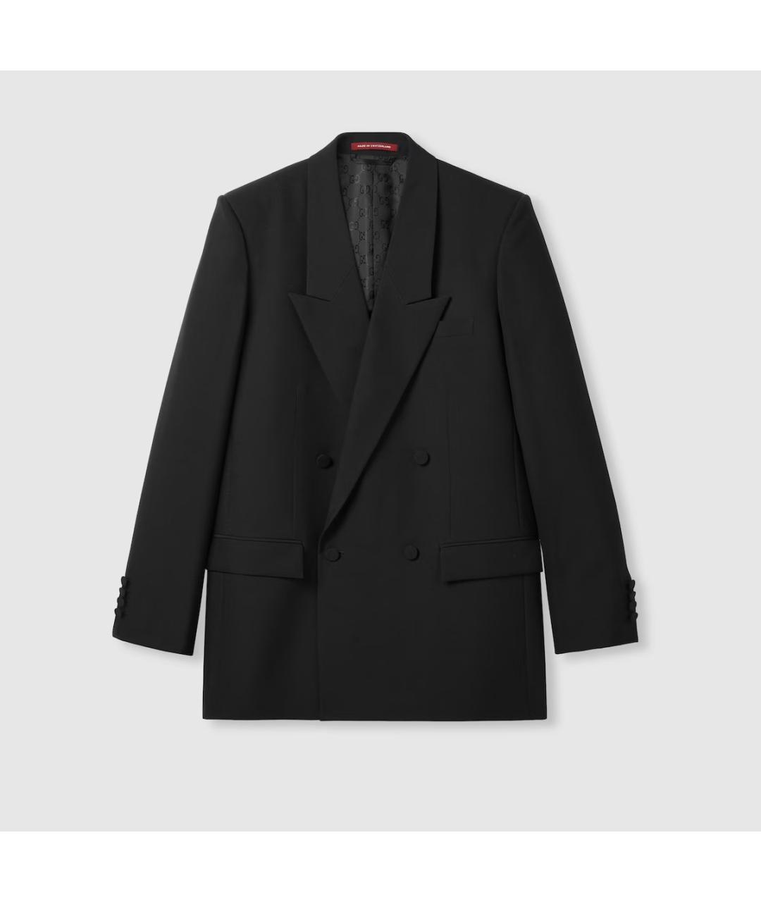 GUCCI Черный полиэстеровый пиджак, фото 1