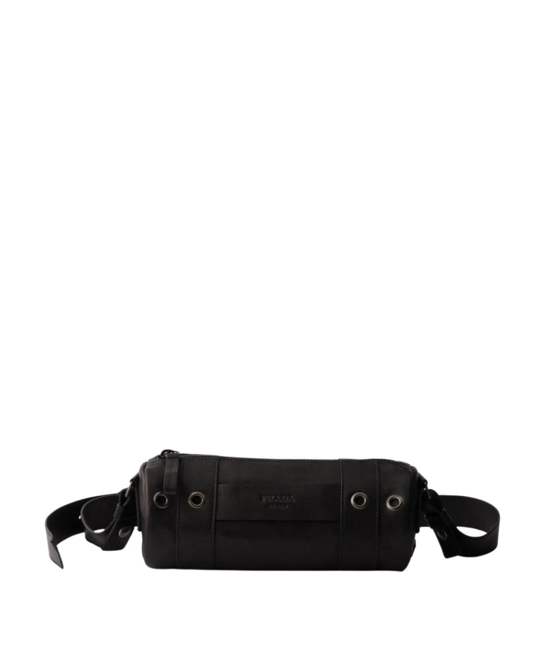 PRADA Черная кожаная сумка на плечо, фото 1