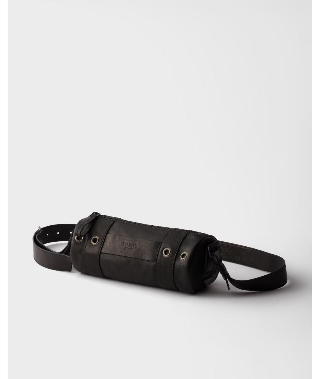 PRADA Черная кожаная сумка на плечо, фото 4