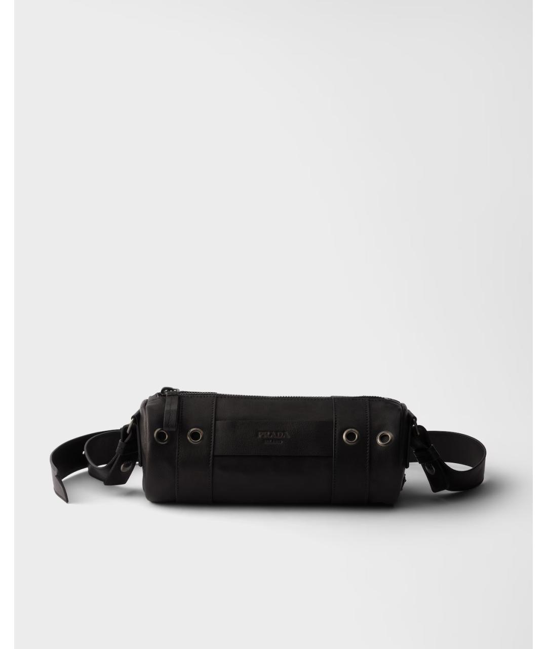 PRADA Черная кожаная сумка на плечо, фото 7