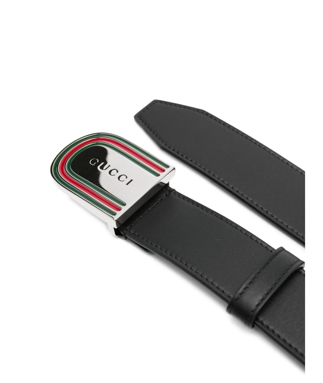 GUCCI Черный кожаный ремень, фото 2