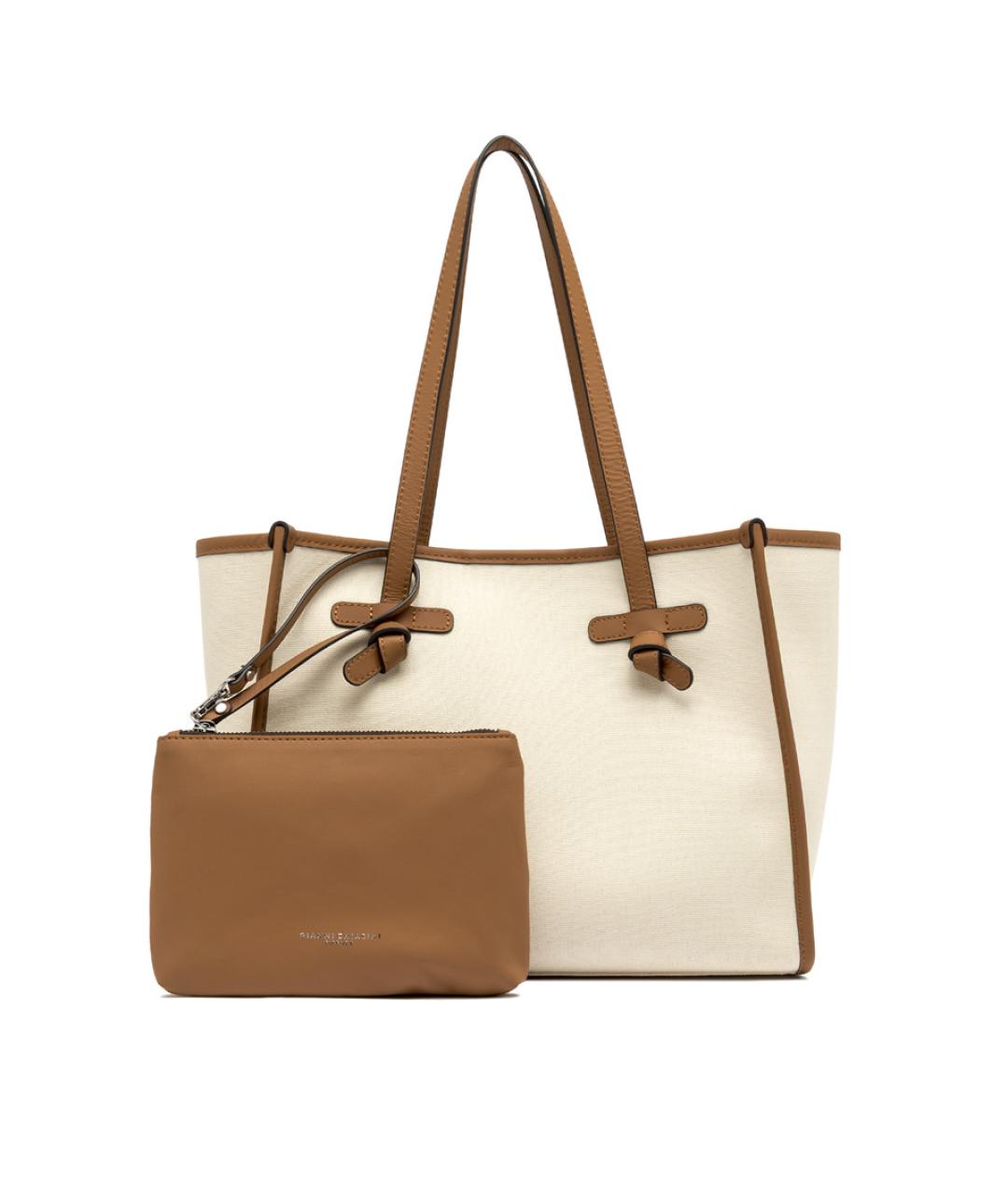 Gianni Chiarini Белая тканевая сумка через плечо, фото 2