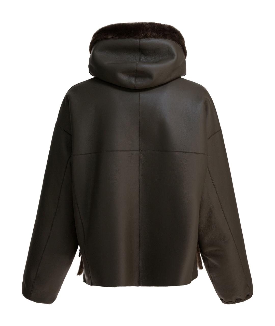 BLANCHA Коричневая кожаная куртка, фото 3