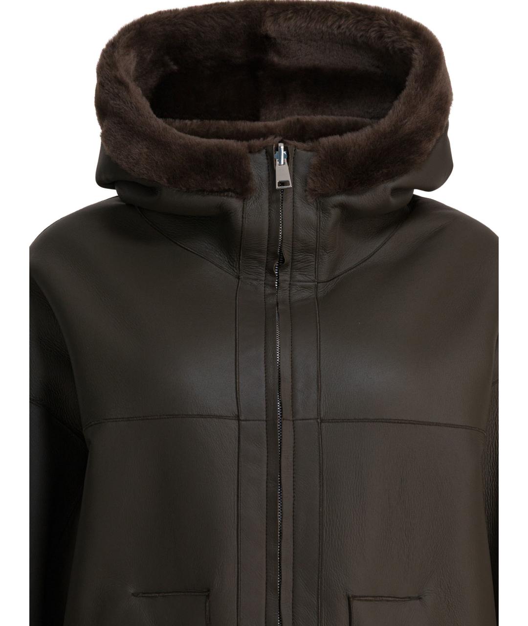 BLANCHA Коричневая кожаная куртка, фото 5