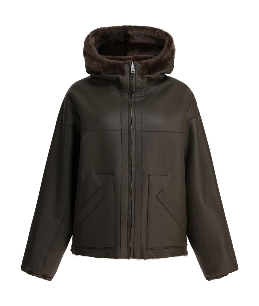 BLANCHA Коричневая кожаная куртка, фото 1