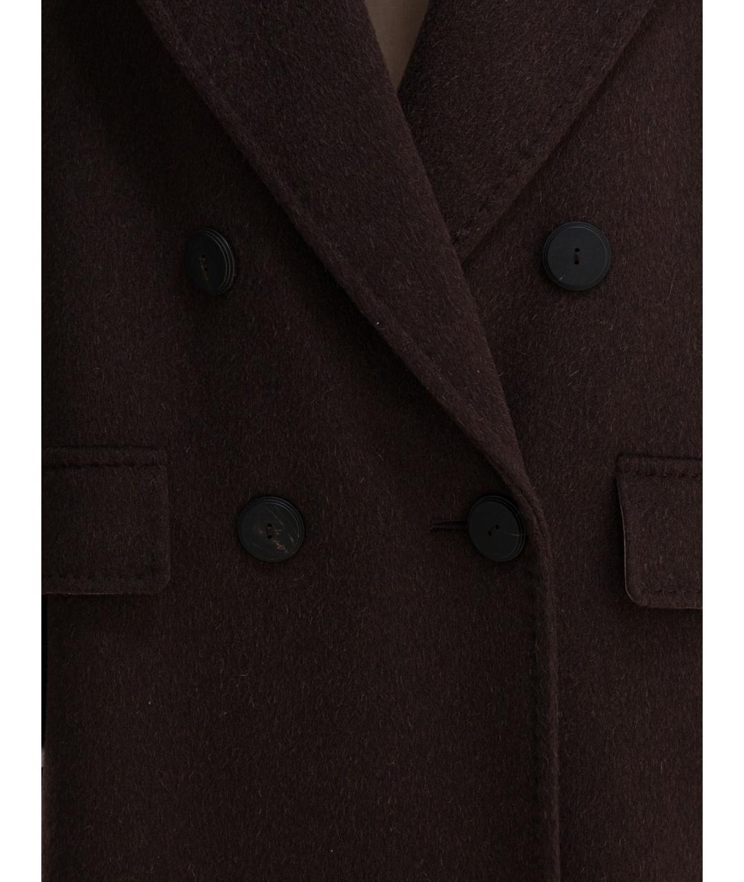 MAX MARA Коричневое кашемировое пальто, фото 3