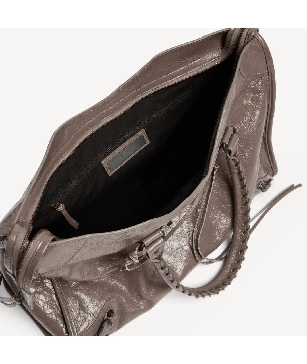 BALENCIAGA Коричневая кожаная сумка на плечо, фото 3