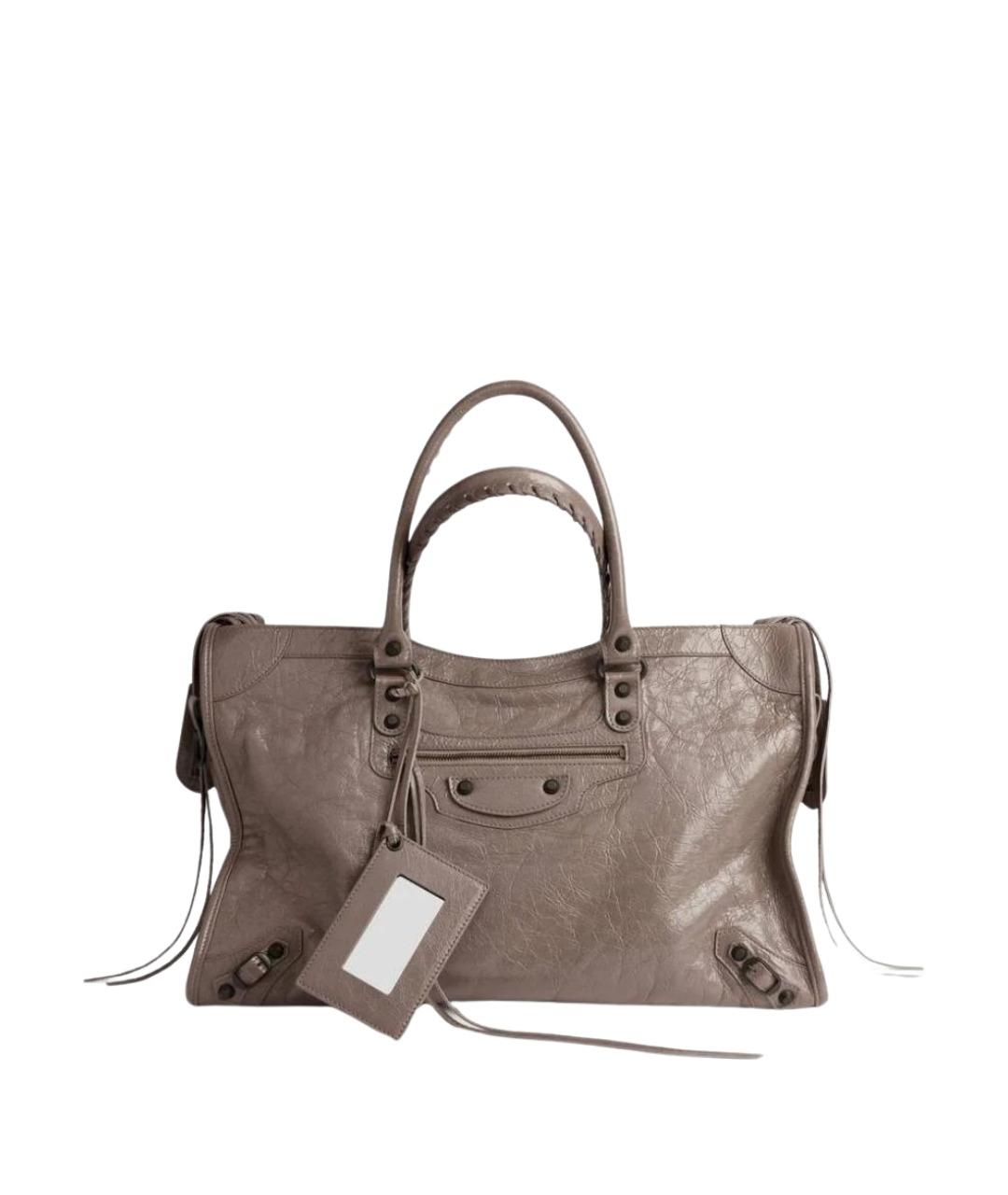 BALENCIAGA Коричневая кожаная сумка на плечо, фото 1