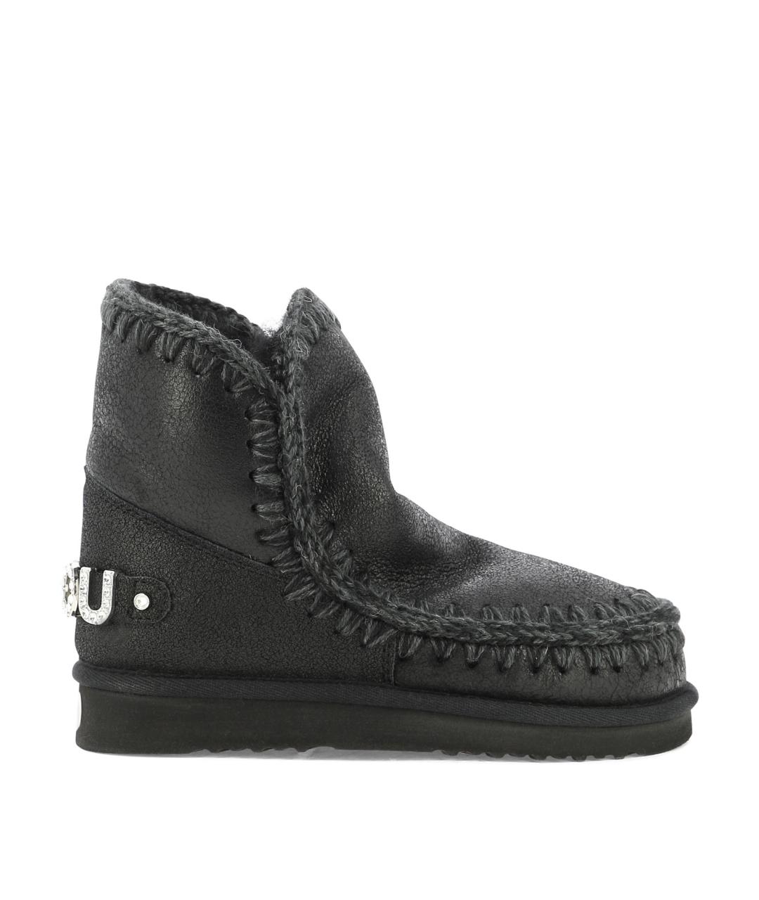 MOU Черные кожаные ботинки, фото 1