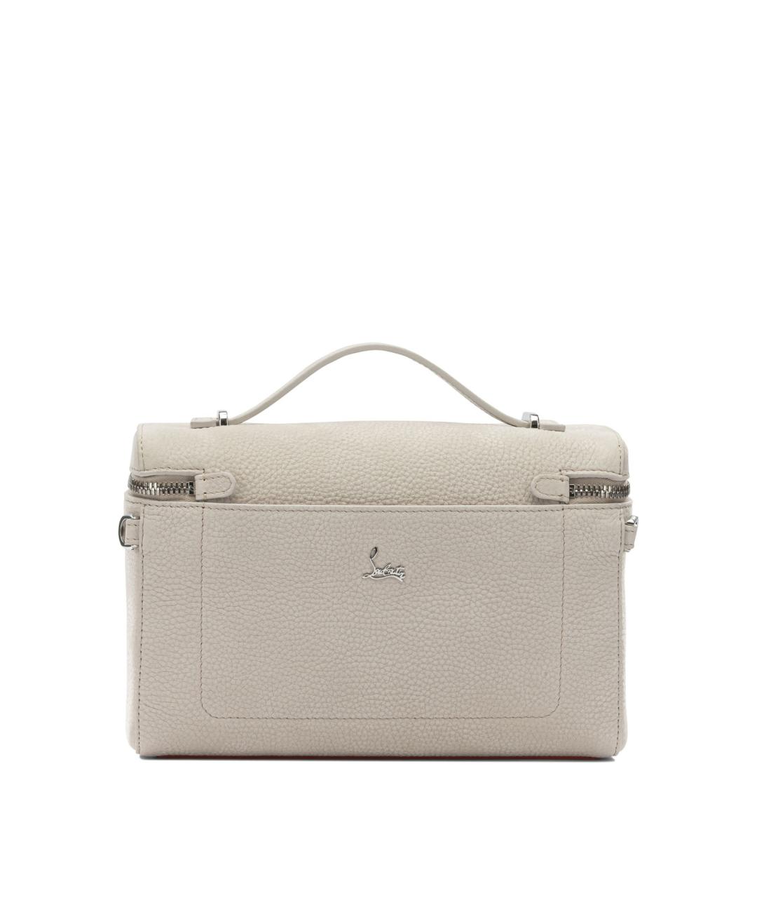 CHRISTIAN LOUBOUTIN Бежевая кожаная сумка на плечо, фото 3