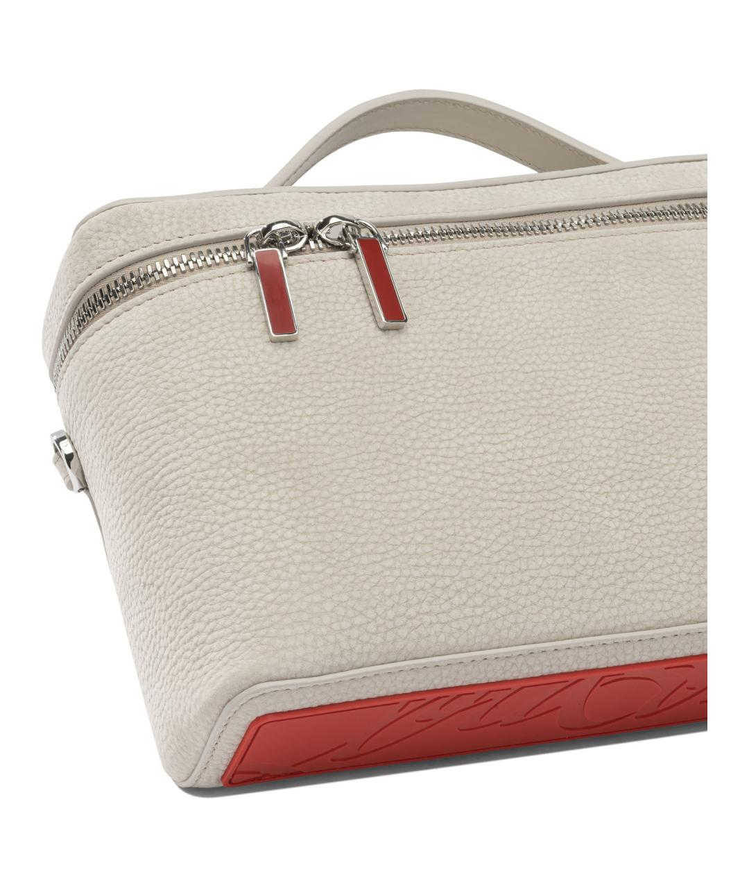 CHRISTIAN LOUBOUTIN Бежевая кожаная сумка на плечо, фото 5