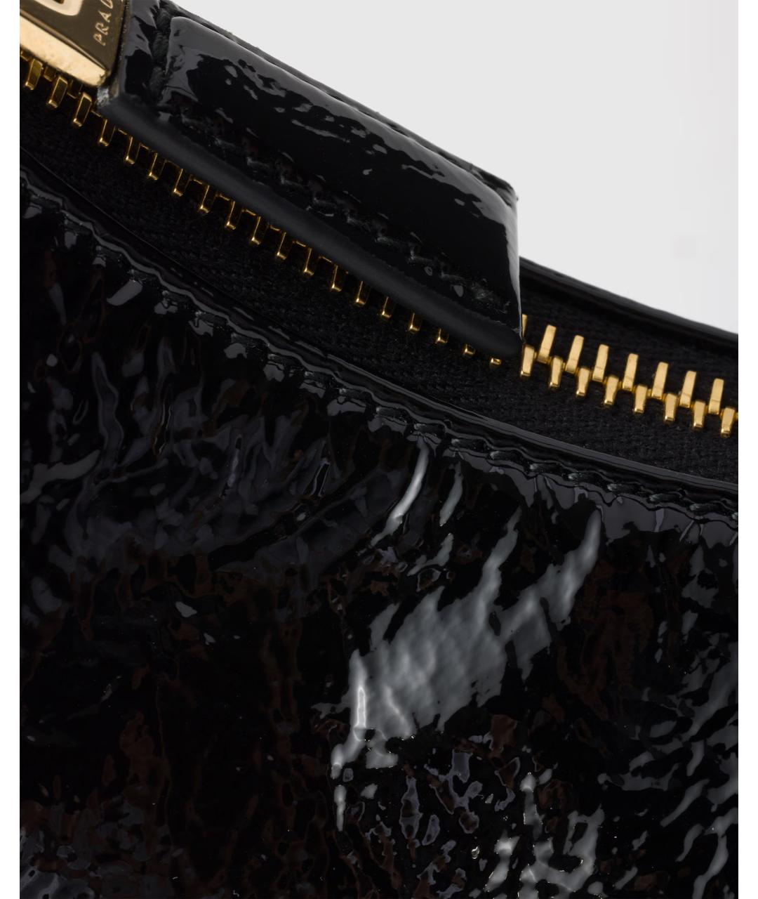 PRADA Черная кожаная сумка через плечо, фото 4