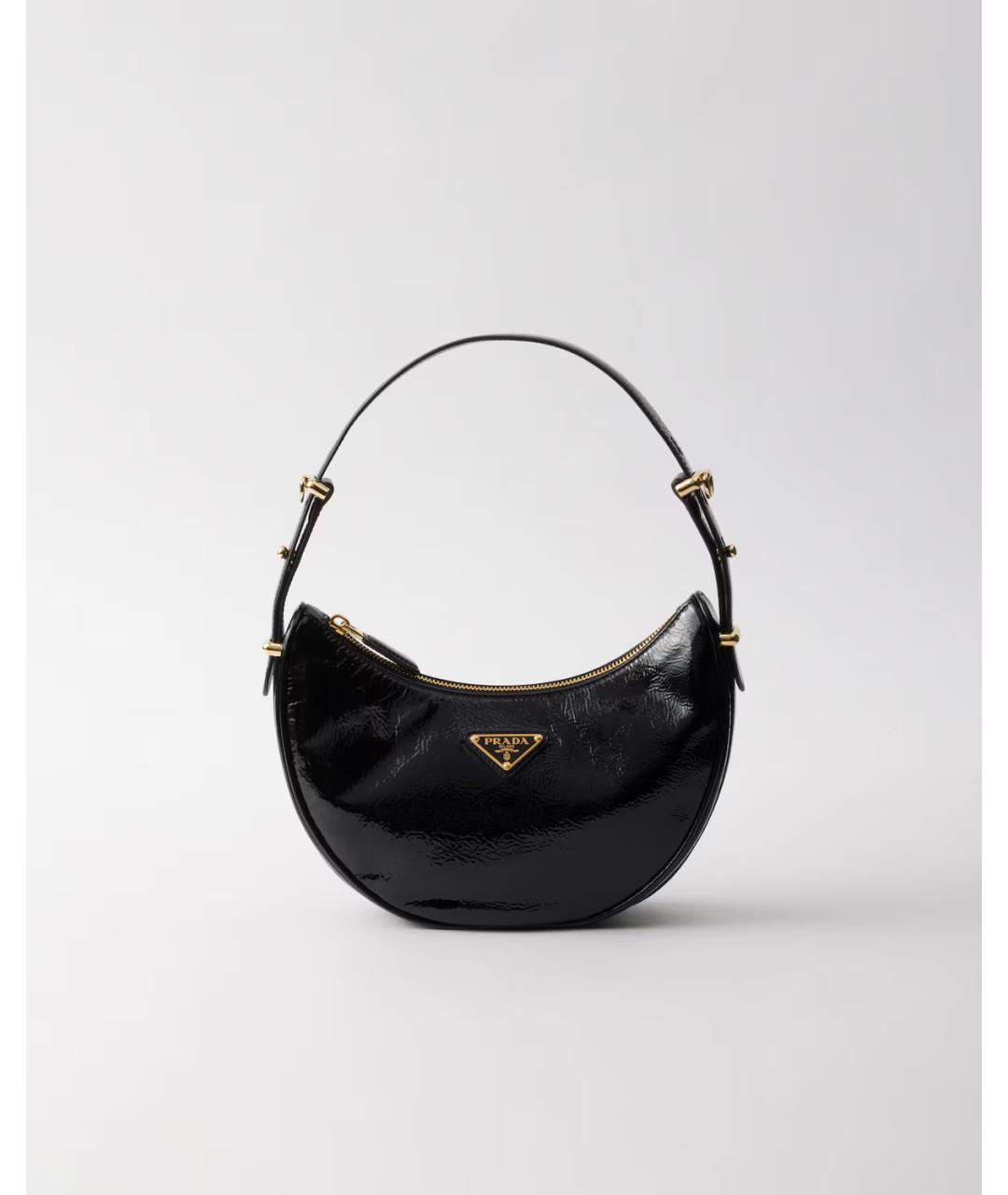 PRADA Черная кожаная сумка через плечо, фото 1