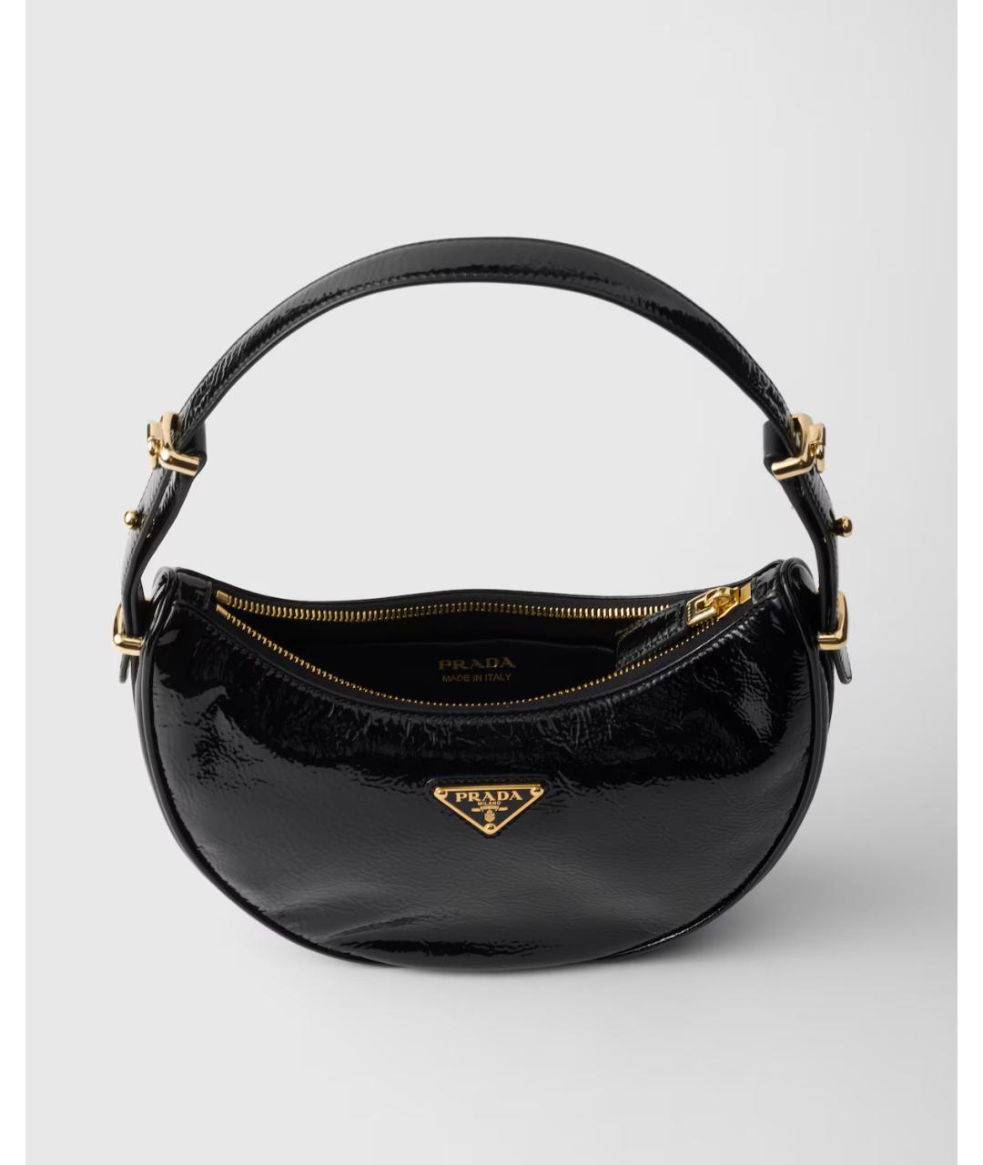 PRADA Черная кожаная сумка через плечо, фото 3