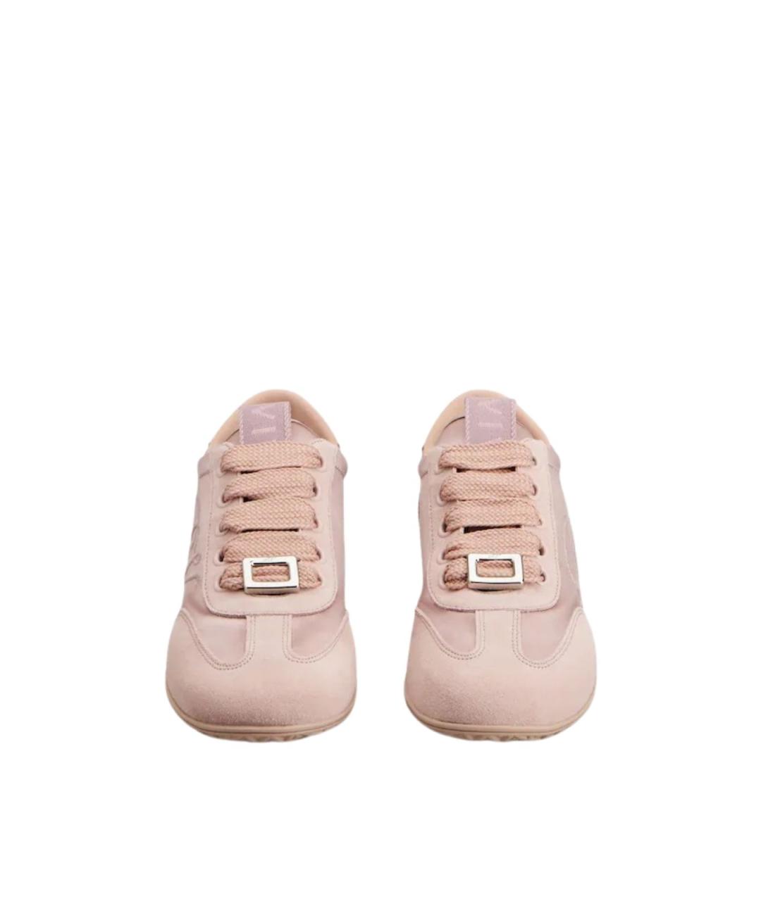 ROGER VIVIER Розовые замшевые кроссовки, фото 2