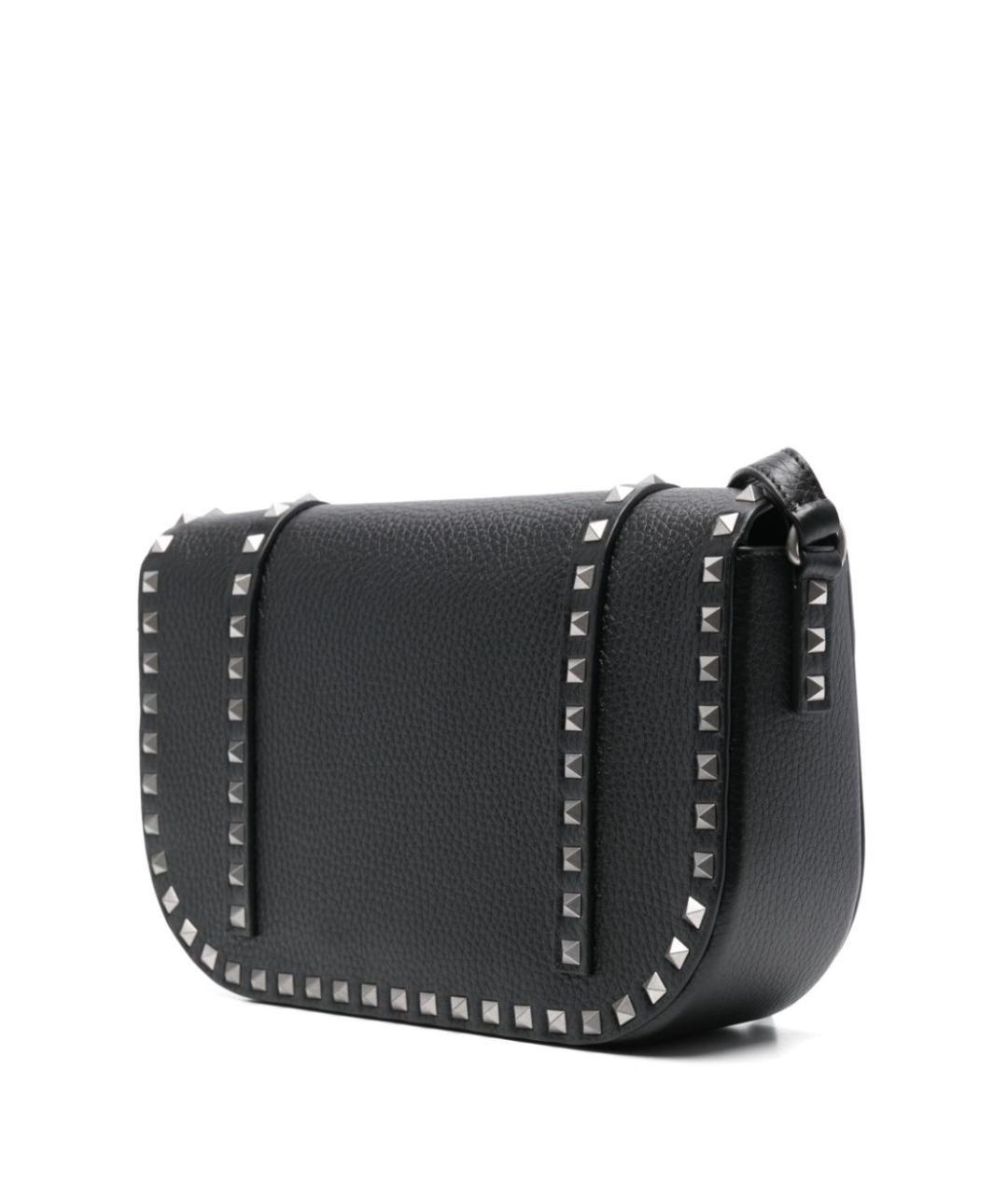 VALENTINO Черная кожаная сумка на плечо, фото 4