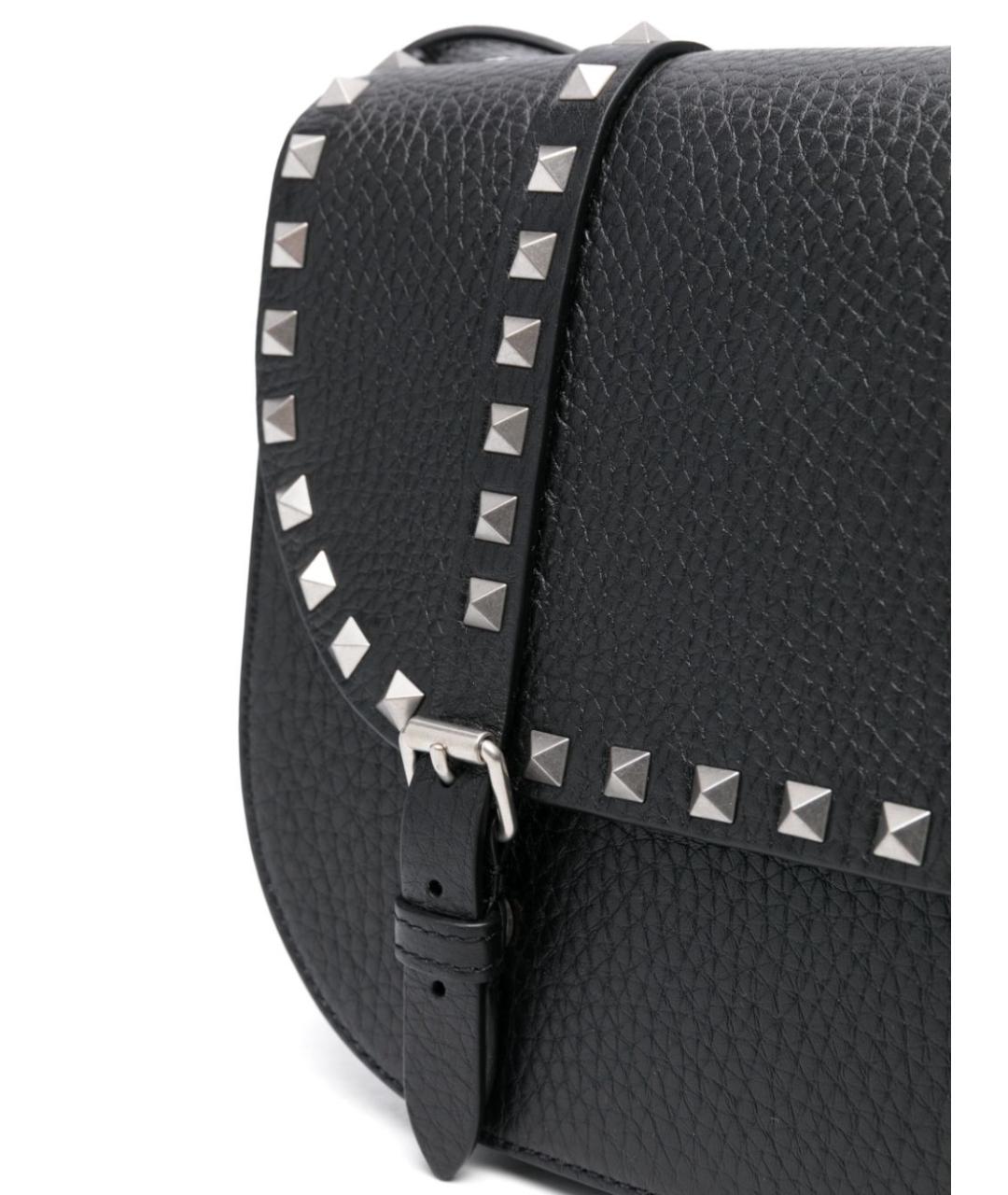 VALENTINO Черная кожаная сумка на плечо, фото 2