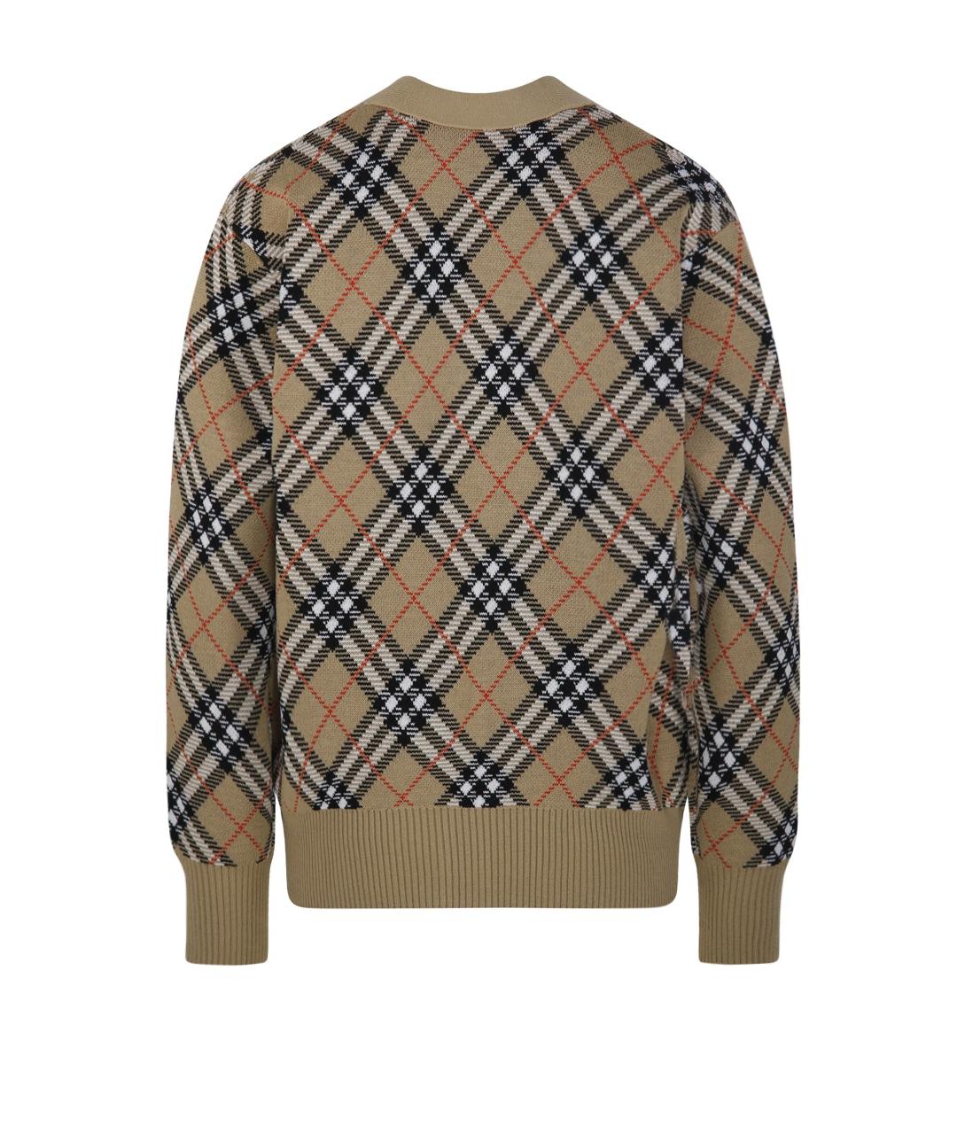 BURBERRY Бежевый шерстяной кардиган, фото 3