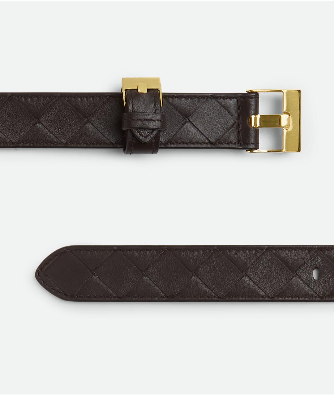 BOTTEGA VENETA Коричневый кожаный ремень, фото 3