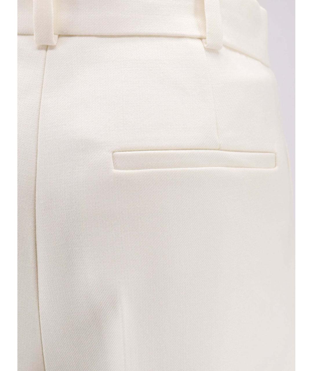 CHRISTIAN DIOR Белые шерстяные прямые брюки, фото 3