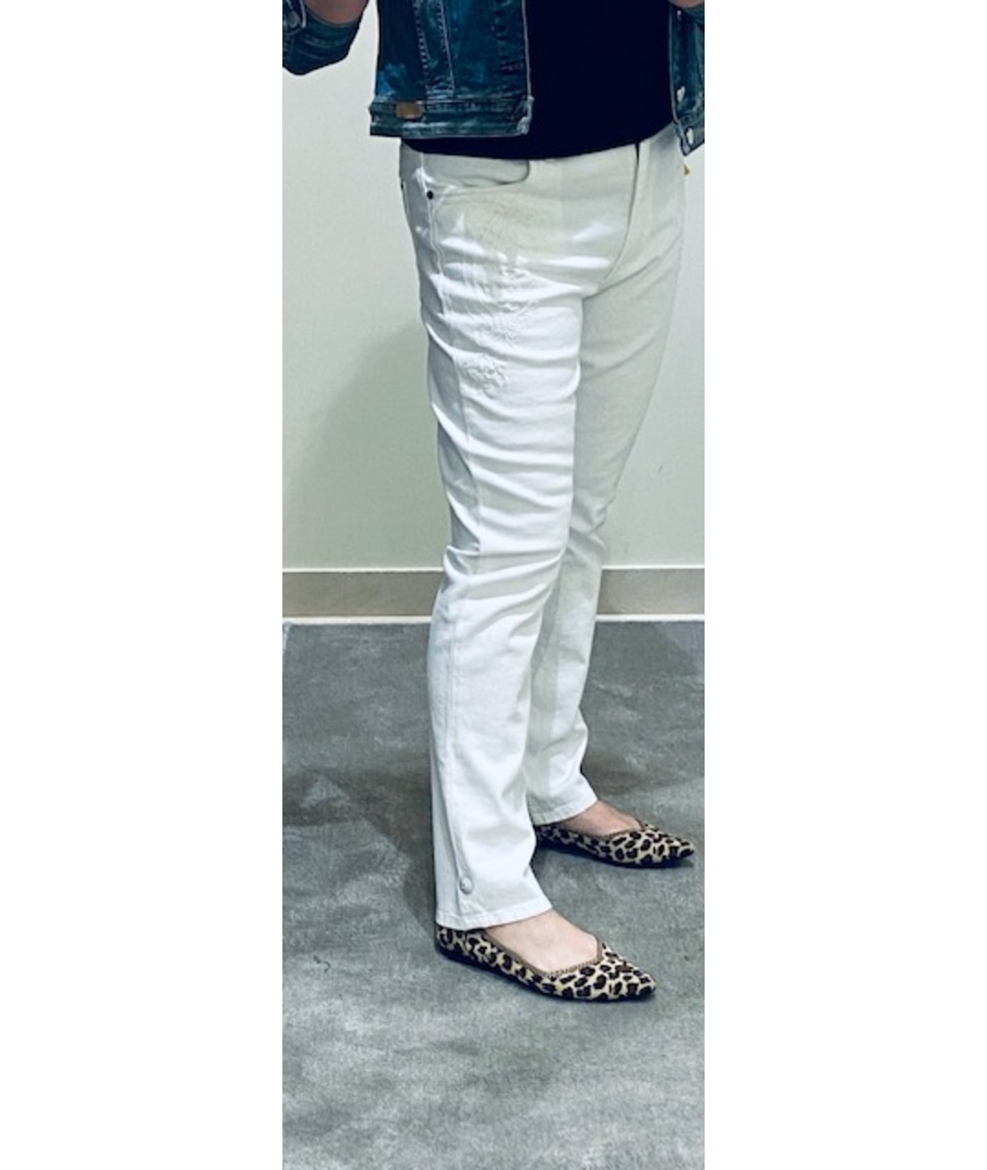 ETRO Белые хлопко-эластановые прямые джинсы, фото 3