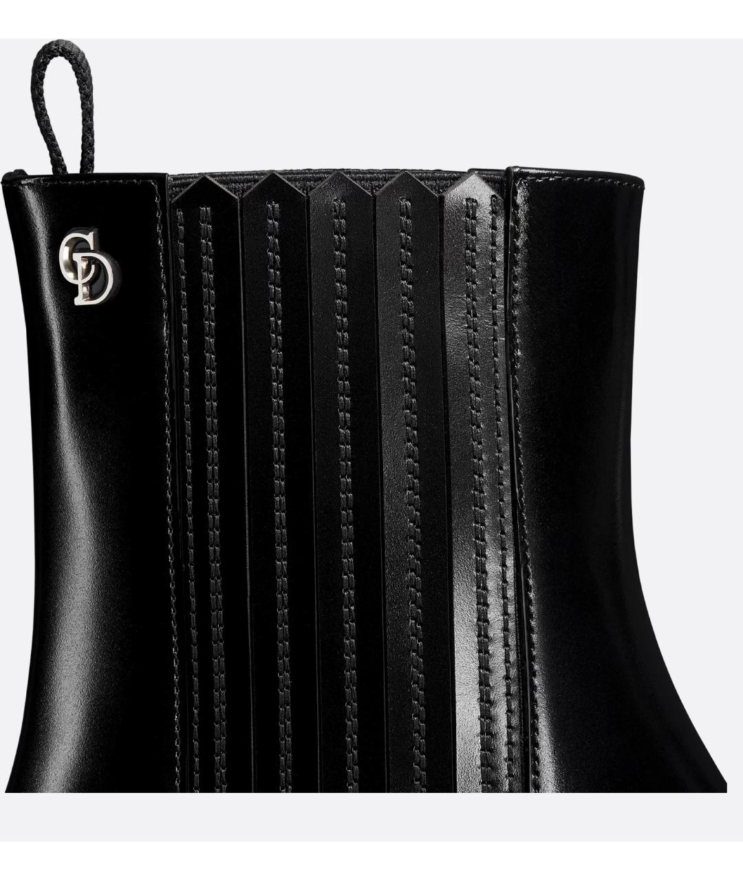 CHRISTIAN DIOR Черные кожаные полусапоги, фото 3