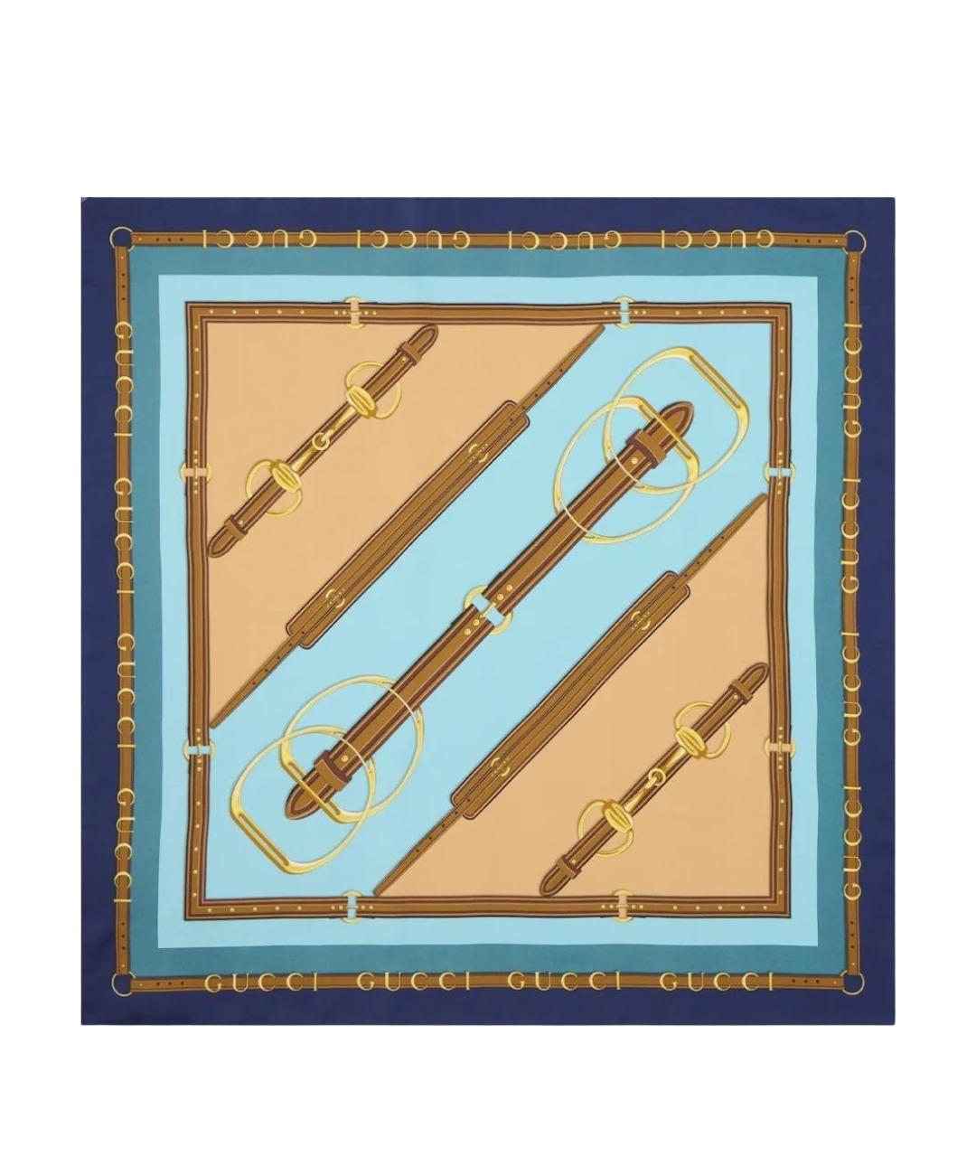 GUCCI Мульти шелковый платок, фото 1