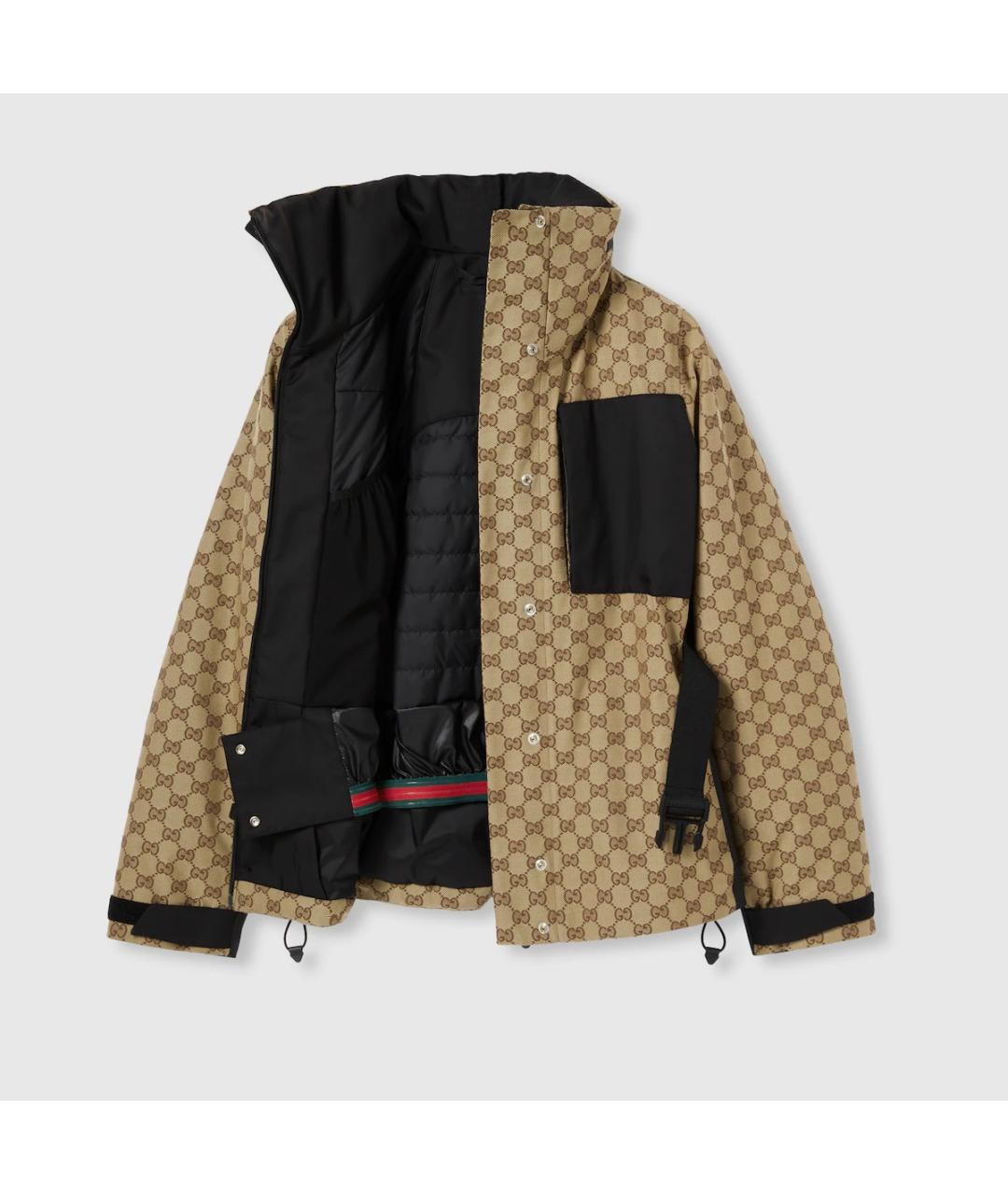 GUCCI Бежевая полиамидовая куртка, фото 3