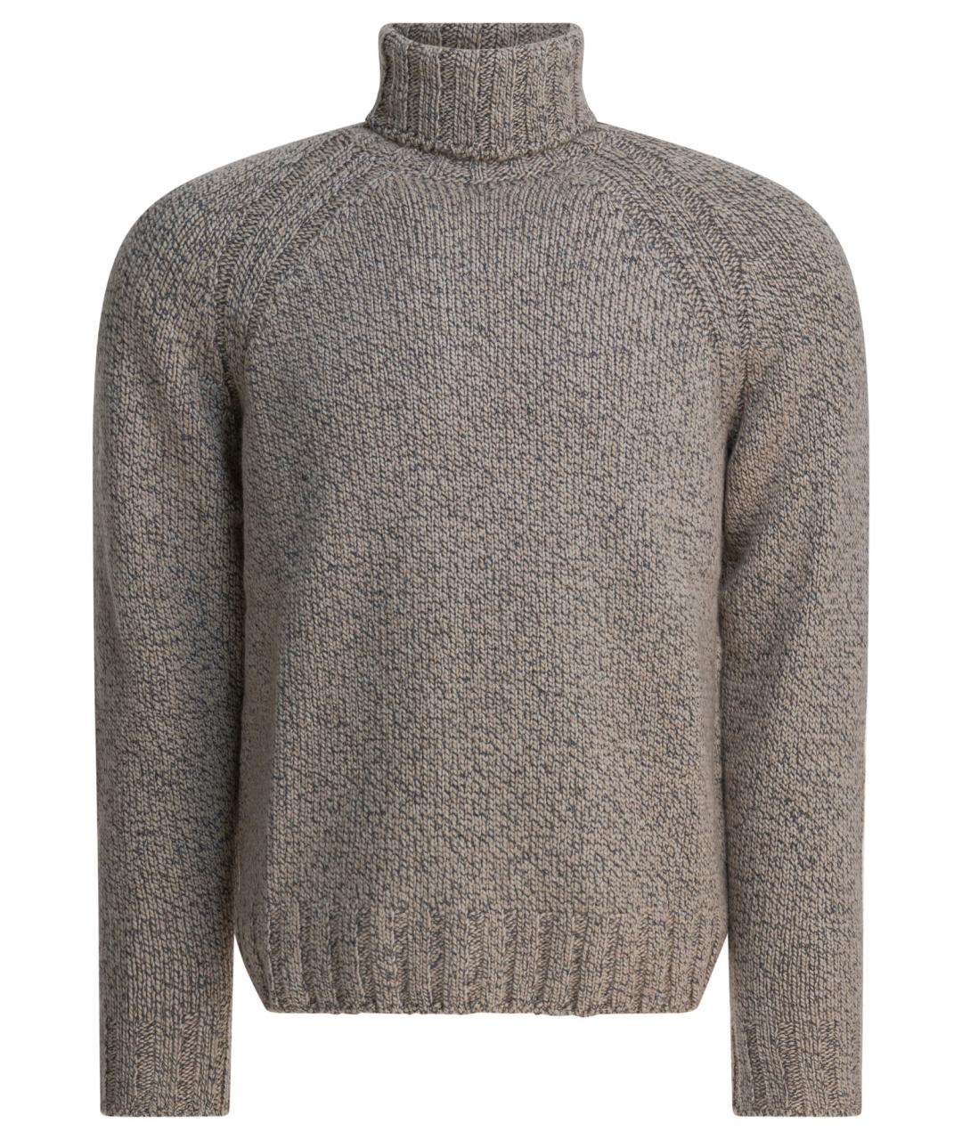 ZEGNA Бежевый кашемировый джемпер / свитер, фото 1