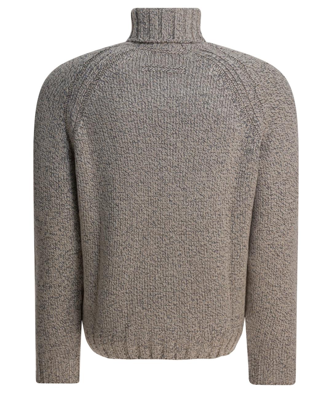 ZEGNA Бежевый кашемировый джемпер / свитер, фото 2