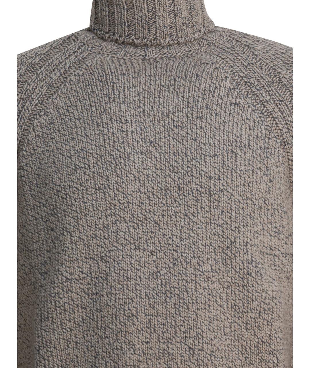 ZEGNA Бежевый кашемировый джемпер / свитер, фото 3