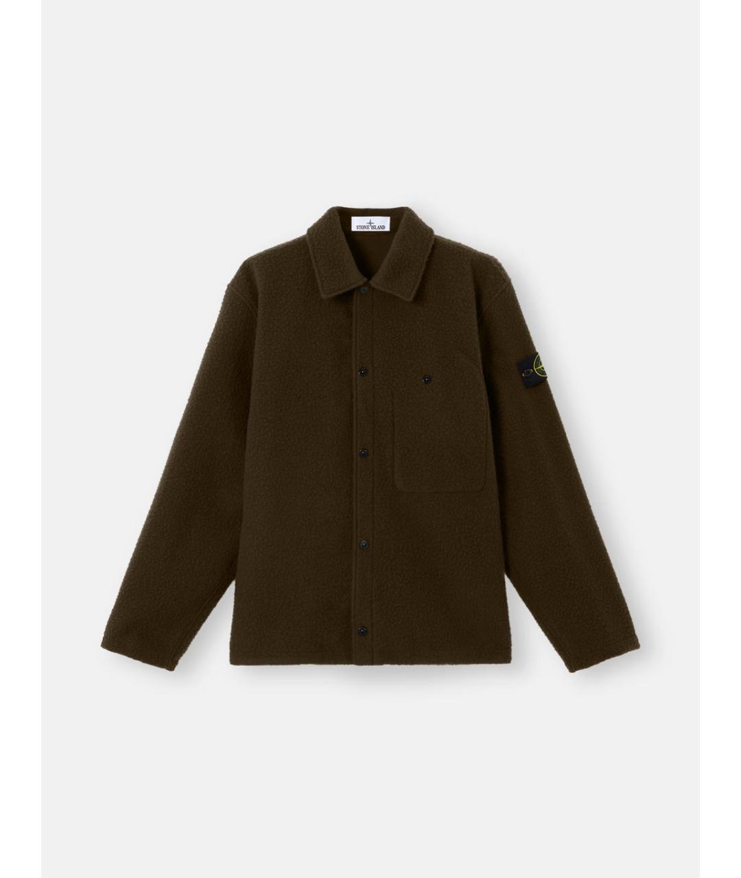 STONE ISLAND Зеленая шерстяная куртка, фото 1