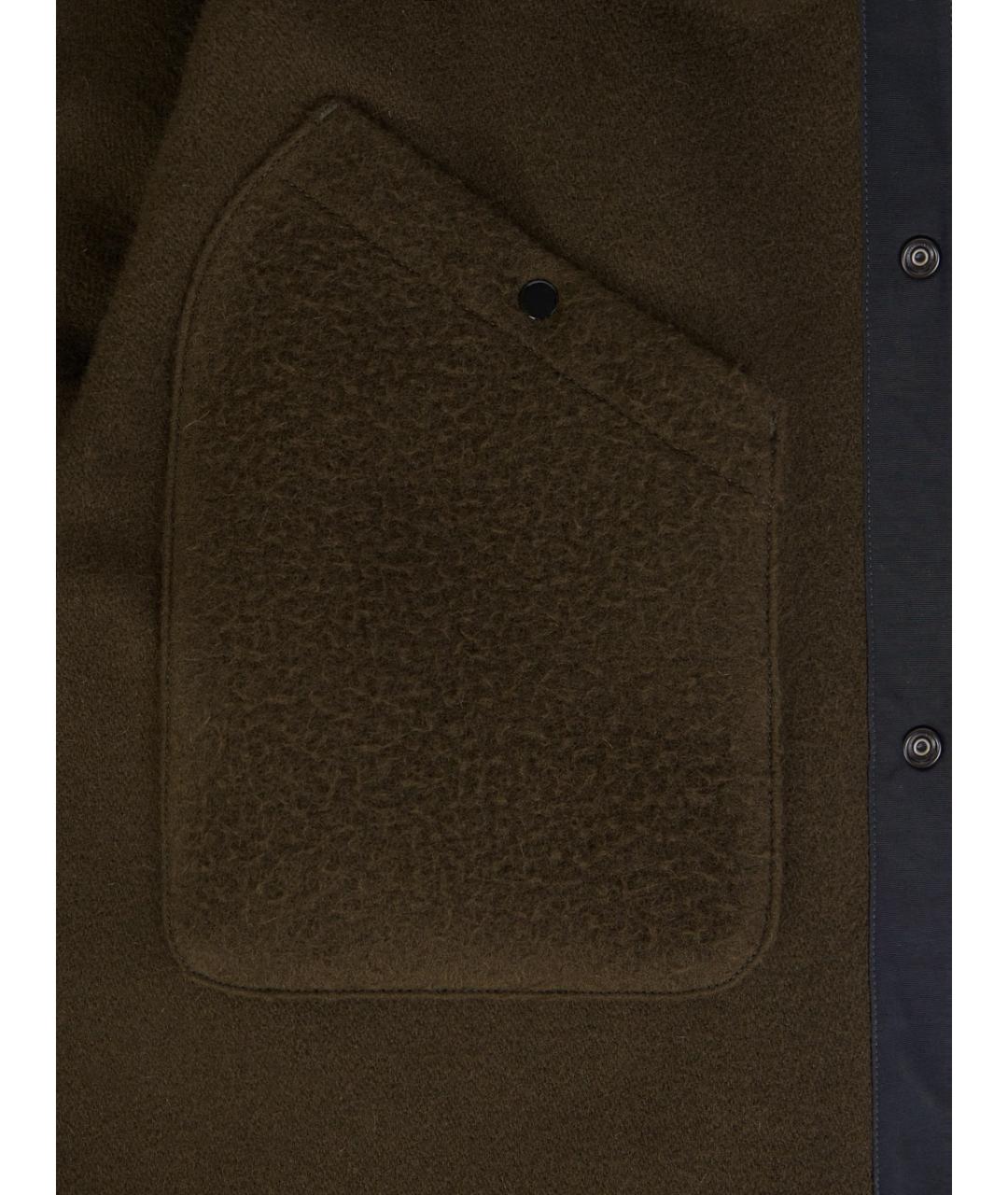 STONE ISLAND Зеленая шерстяная куртка, фото 3