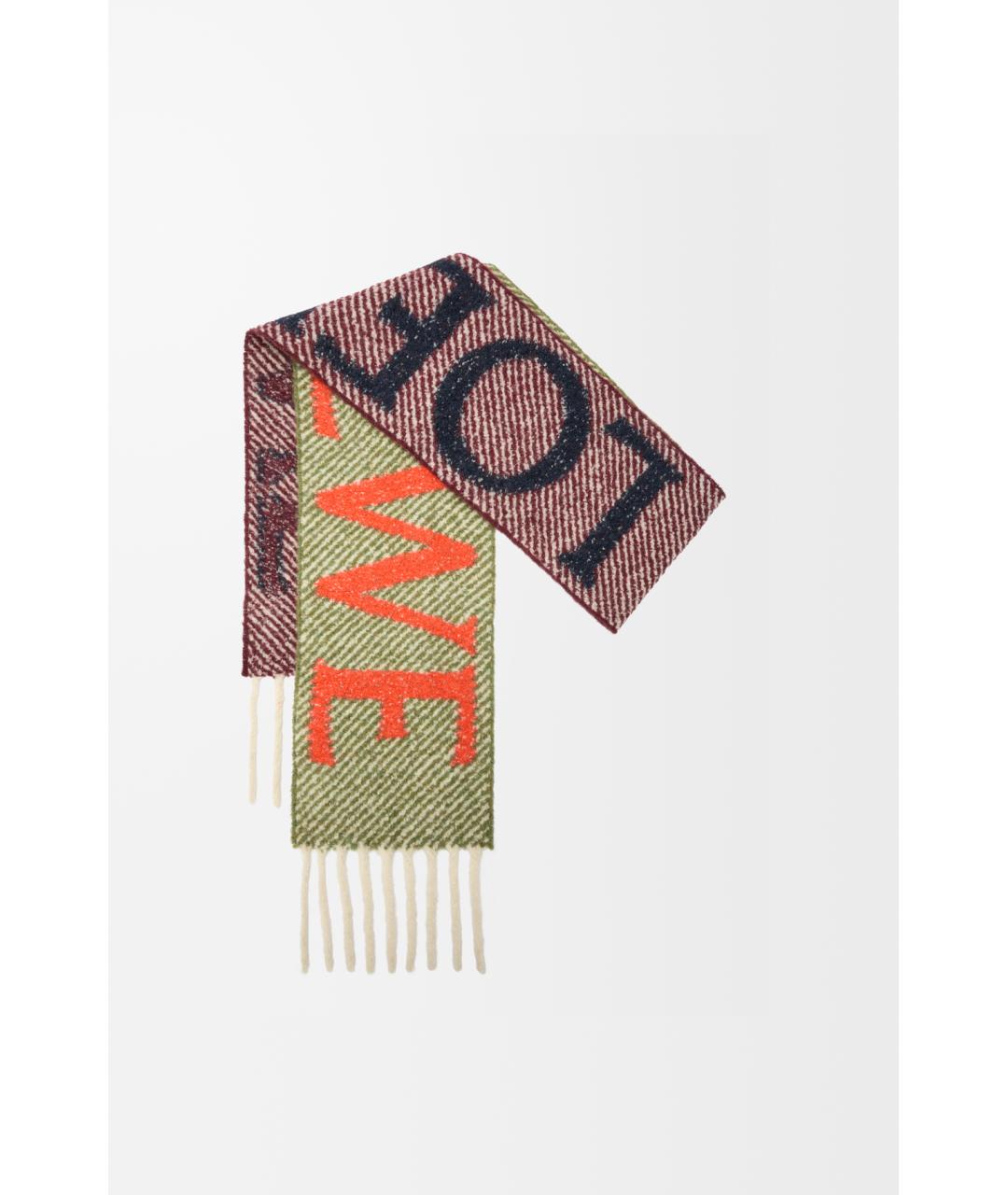 LOEWE Мульти шерстяной шарф, фото 1