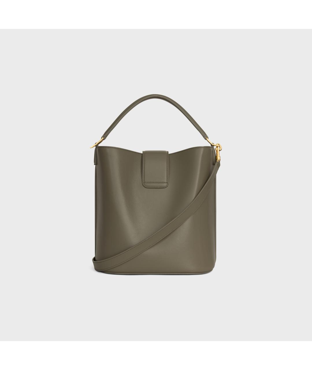 CELINE Зеленая кожаная сумка через плечо, фото 3