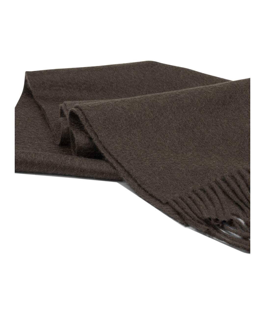 ZEGNA Коричневый кашемировый шарф, фото 2