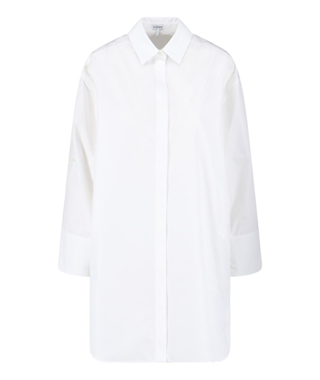 LOEWE Белое хлопковое повседневное платье, фото 1