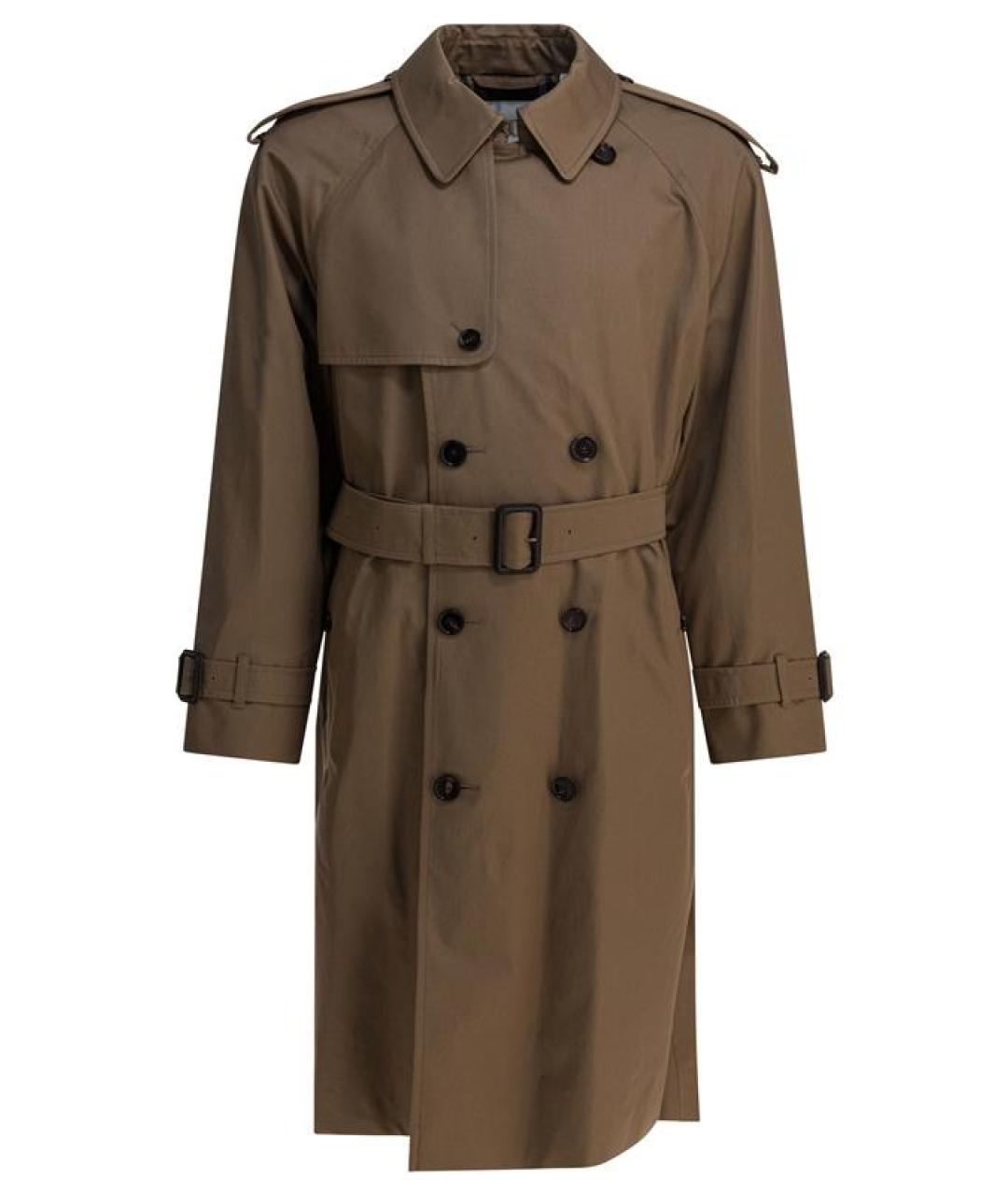 BURBERRY Коричневый хлопковый тренч / плащ, фото 1