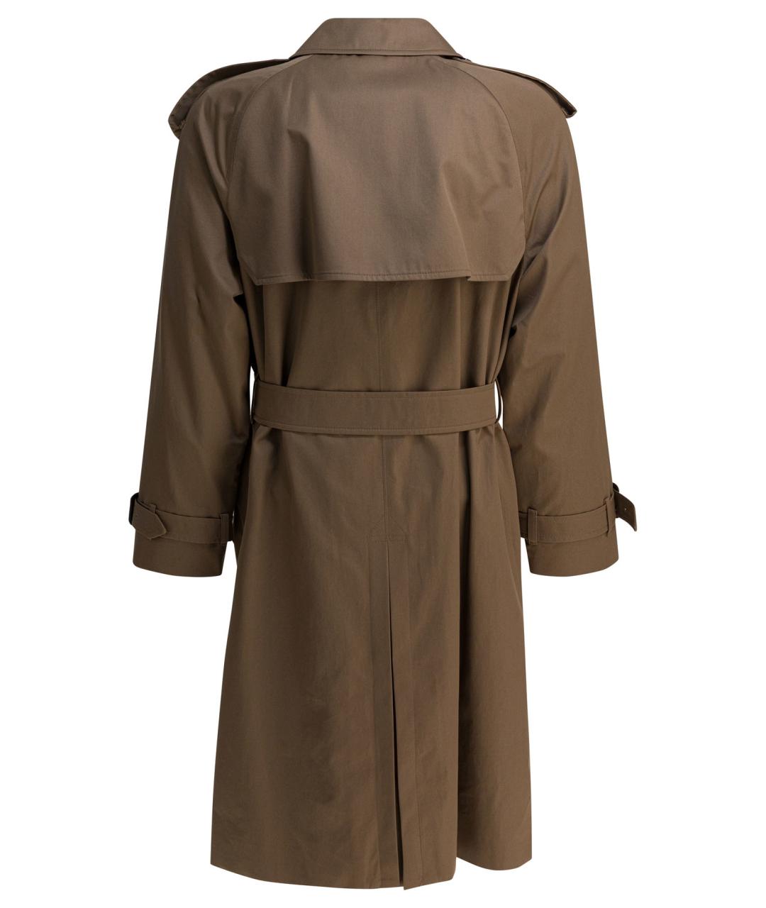 BURBERRY Коричневый хлопковый тренч / плащ, фото 2