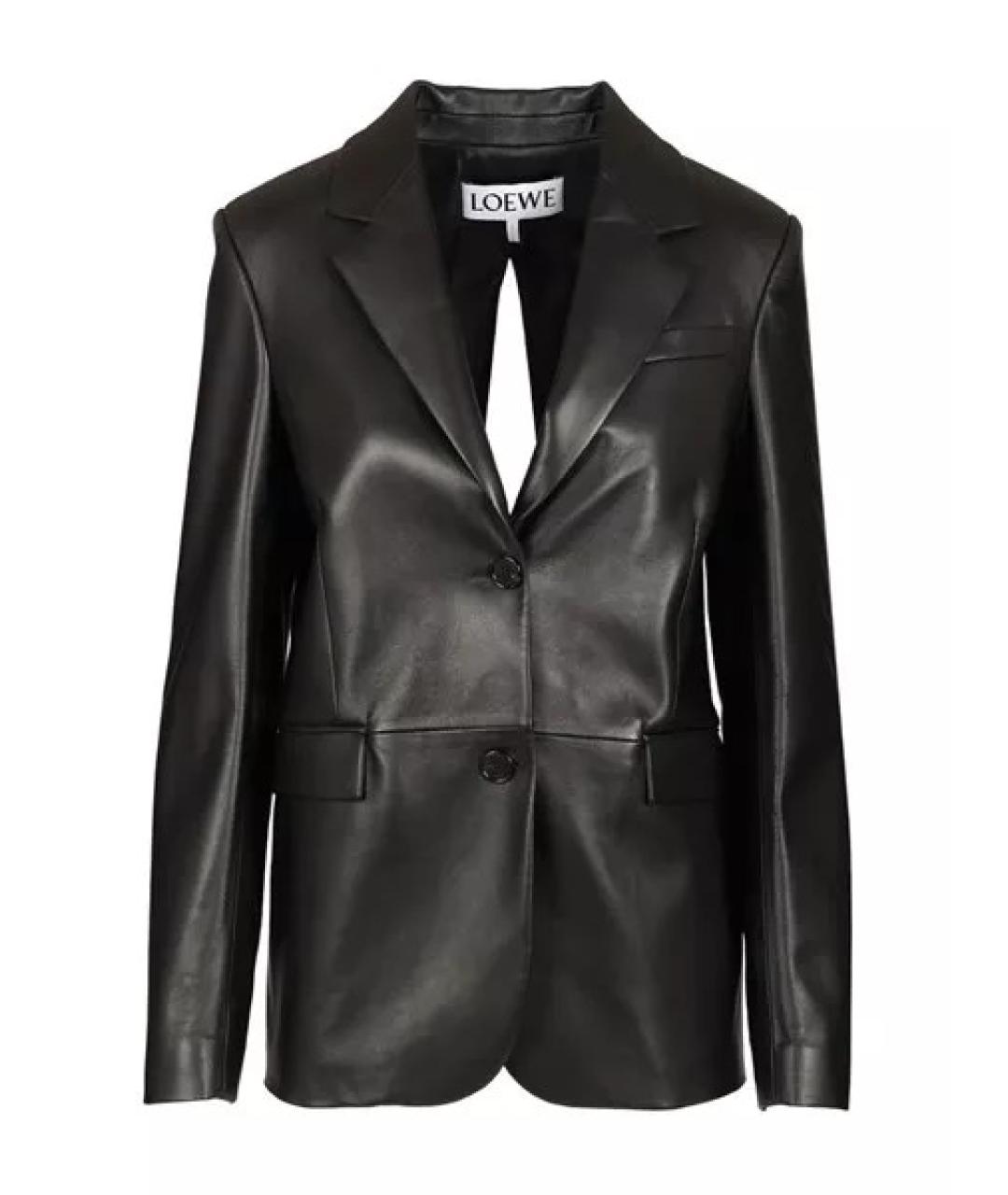 LOEWE Черный кожаный жакет/пиджак, фото 1