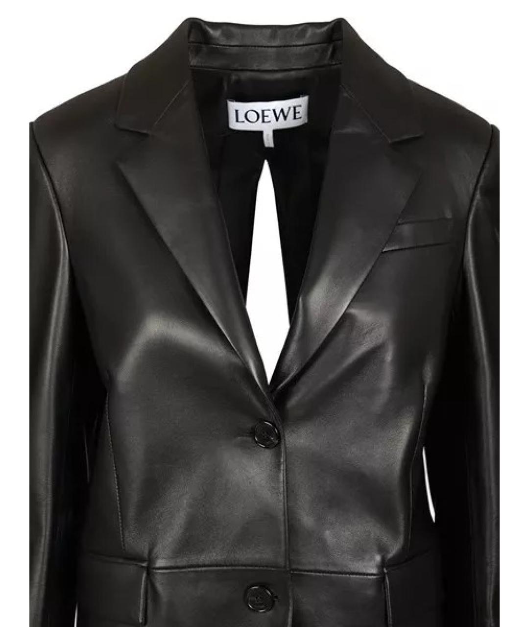 LOEWE Черный кожаный жакет/пиджак, фото 3